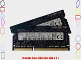 Ram memory 8GB kit (2 x 4GB) DDR3 PC3-128001600MHz 204 PIN SODIMM for laptops