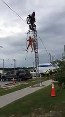 Bike on Rope - Amazing Girls Face Danger