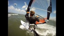 Wavesailing, Windsurfing Waveriding Holland Scheveningen GOPRO Ronald Stout 2012