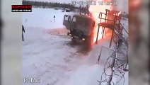 Tank truck explodes during filling of gasoline.