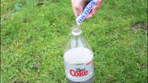DIY  Diet Coke and Mentos Eruption  Science Experiments To Do A Home