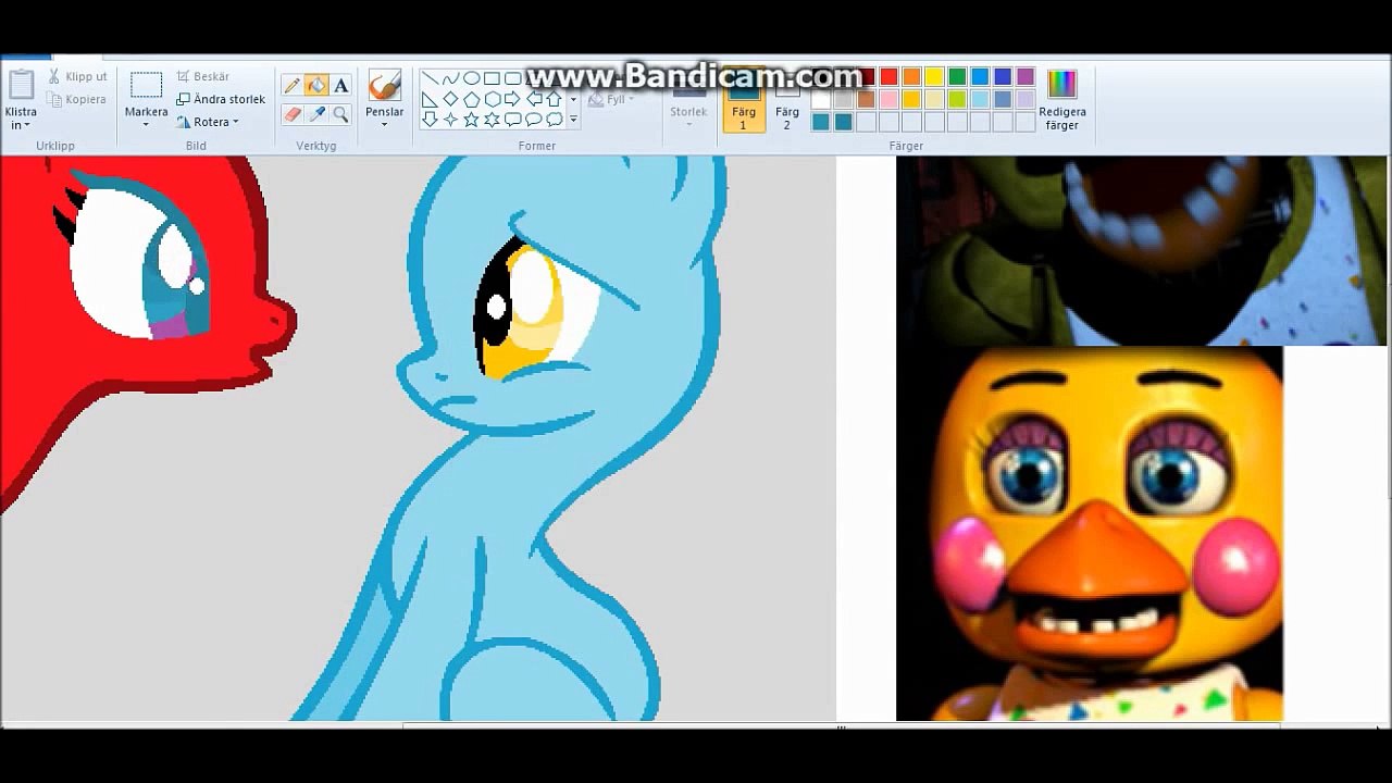 Fnaf chica y toy chica pony versión/ speedpaint