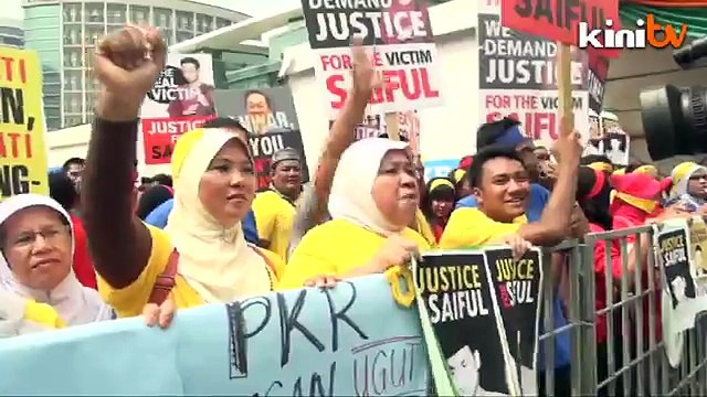 Penyokong Saiful tuntut keadilan, nafi dibayar untuk hadir
