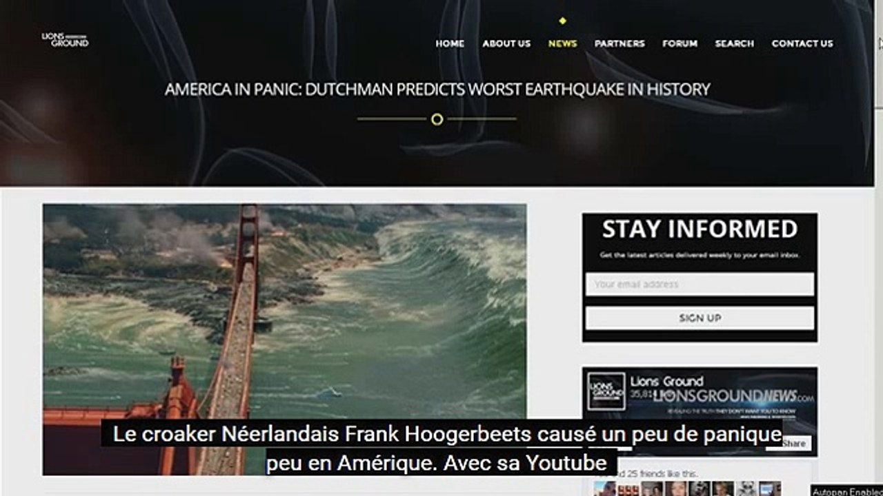 Amérique dans la panique :  Un Néerlandais prédit le pire tremblement de terre dans l'histoire ?