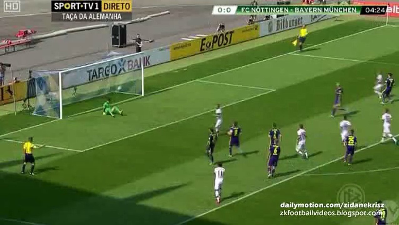 0-1 Arturo Vidal First Goal _ FC Nöttingen v. FC Bayern München - 09.08.2015 HD