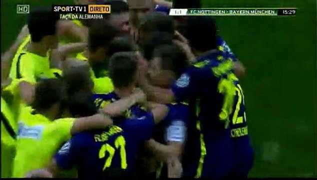 Niklas Hecht-Zirpel 1:1 | Nottingen vs Bayern Munich 09.08.2015