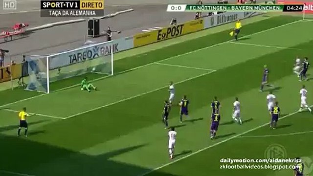 0-1 Arturo Vidal First Goal - Nöttingen v. FC Bayern München - 09.08.2015