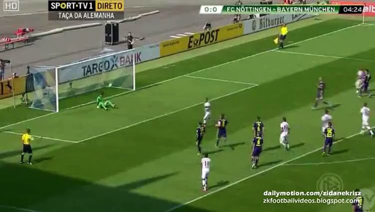 0-1 Arturo Vidal First Goal - Nöttingen v. FC Bayern München - 09.08.2015 HD