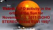 UFO activity in the orbit of the Sun for November 12, 2011 (SOHO STEREO Ahead EUVI 195)