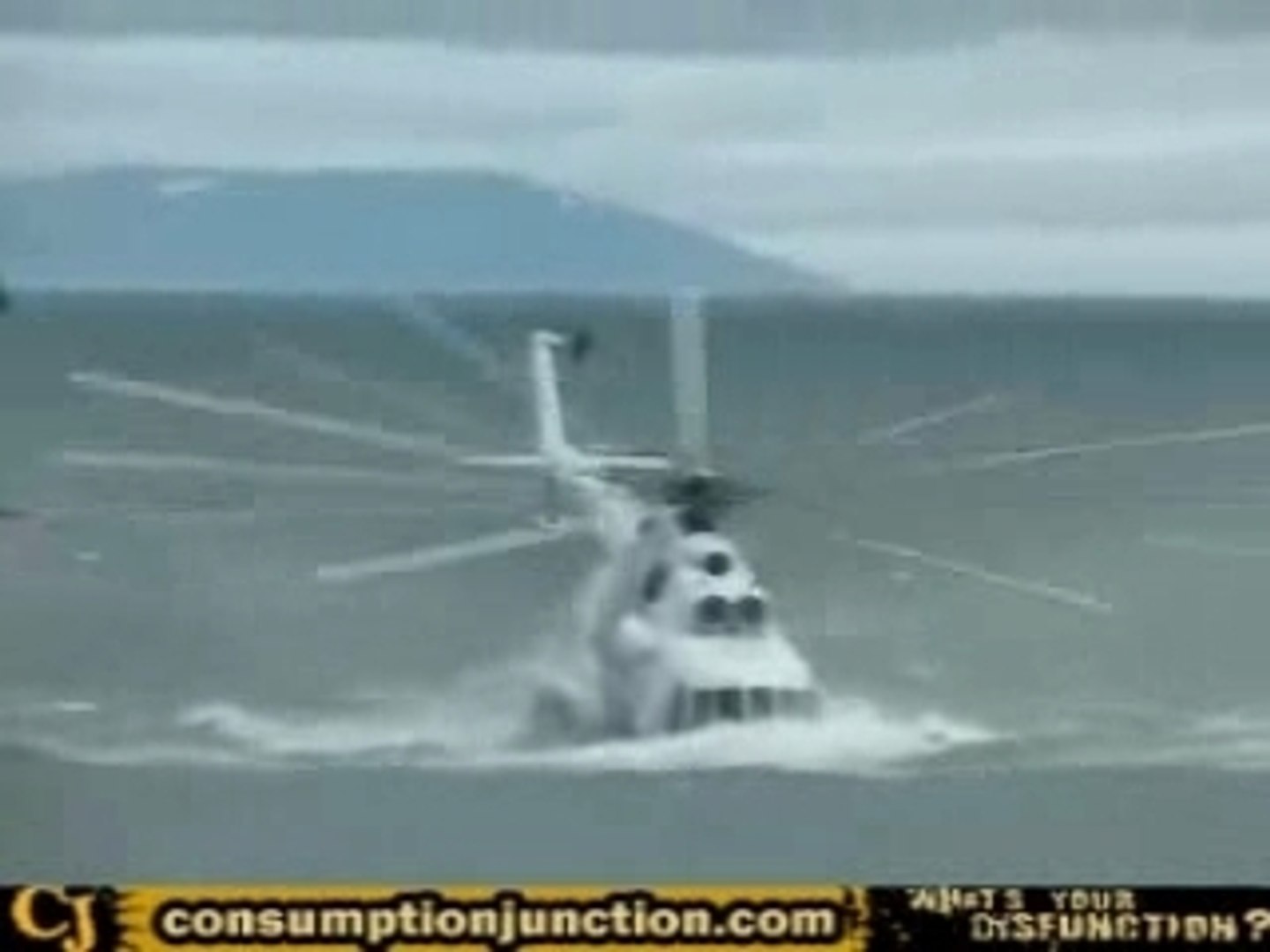 Helicóptero pesado para sair da água