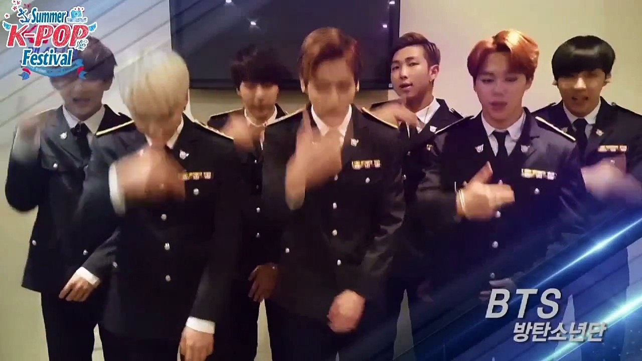 150804 BTS (방탄소년단) 축하 인사 @ 썸머 KPOP 페스티벌 Summer KPOP Festival