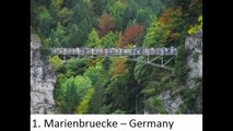 10 Highly Dangerous Bridges in The World marienbruecke germany,foot bridges pakistan,aiguille du midi france,