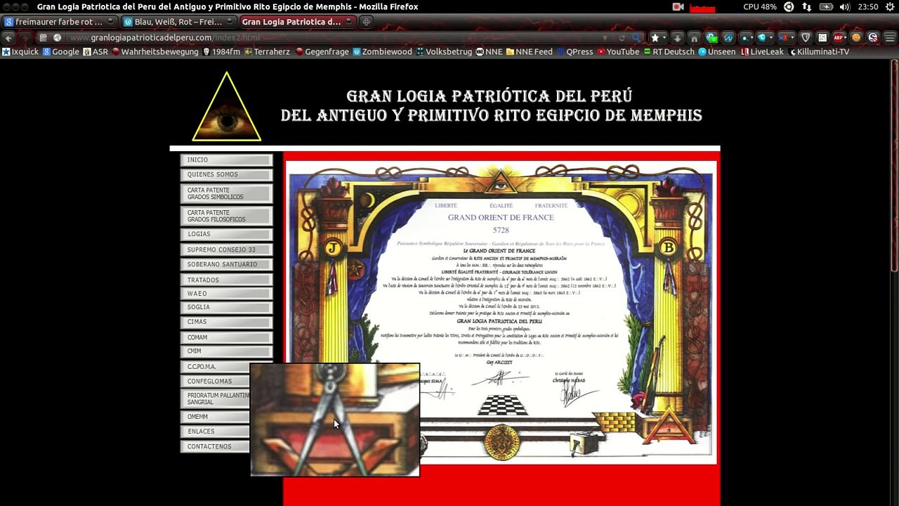 Freimaurer Seite bestätigt das Logen, Geheimdienste und Regierungen zusammenarbeiten