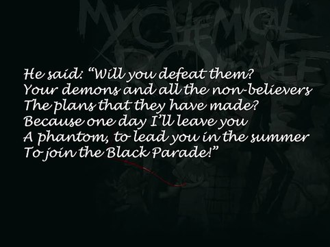 My Chemical Romance - Welcome To The Black Parade (lyrics)