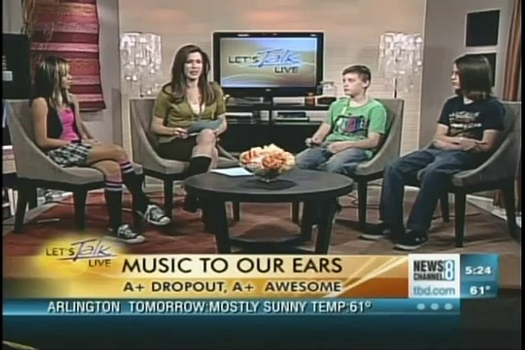 A+ Dropouts Kid Teen Band - Let's Talk Live Interview, News Channel 8 TBD, Washington, DC