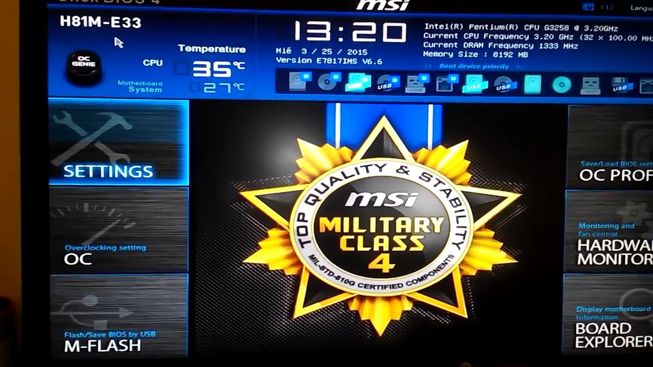 Overclock g3258 msi h81m e33