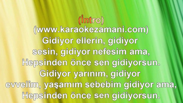 Gripin - Sen Gidiyorsun - 2010 TÜRKÇE KARAOKE