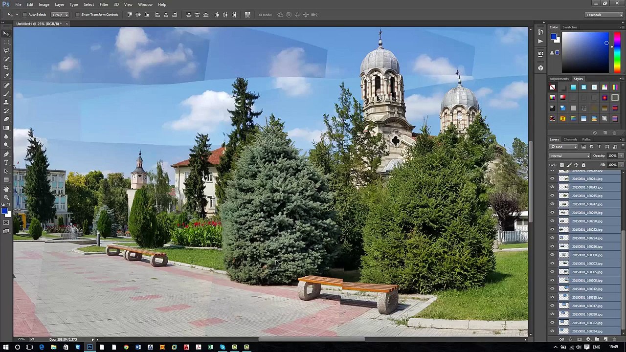 Panorama Stacking-Photoshop tutorial