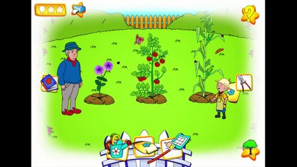 Caillou Gardening Cartoon Animation PBS Kids Game Play Walkthrough