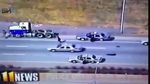 Terminator cop chases down suspect (no audio)