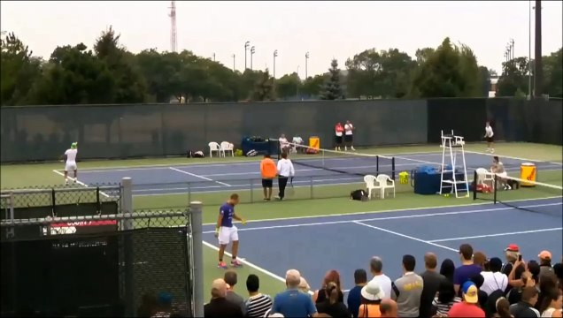 Rafael Nadal Practice & Press conference at Coupe Roger. 9/08/2015