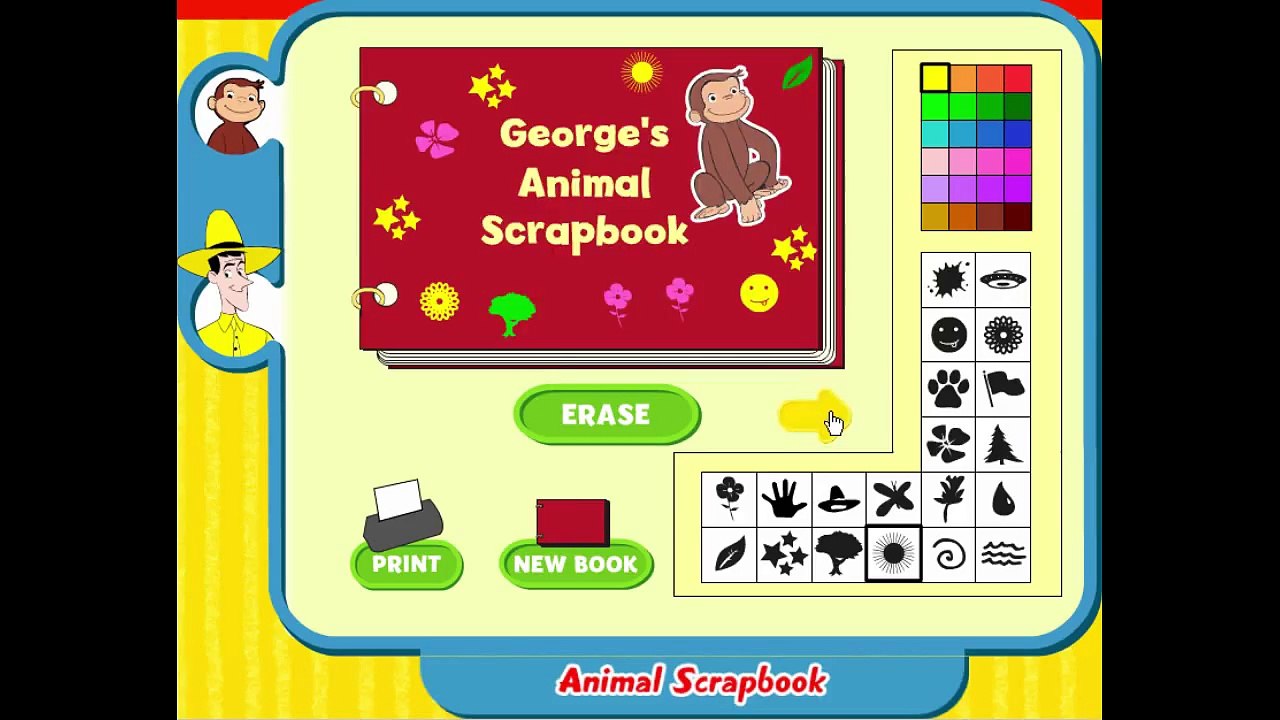 Curious George Animal Scrapbook Cartoon Animation PBS Kids Game Play Walkthrough [Full Epi