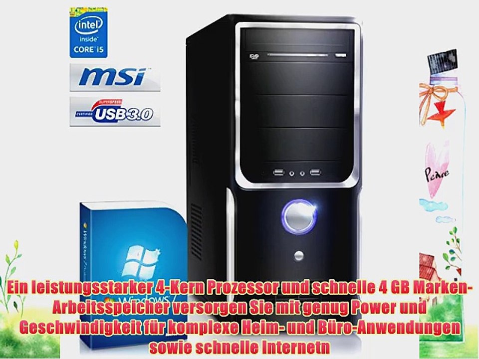CSL Speed 4534Pro inkl. Windows 7 Pro - Intel Core i5-4460 4x 3200MHz 4GB RAM 500GB HDD Intel
