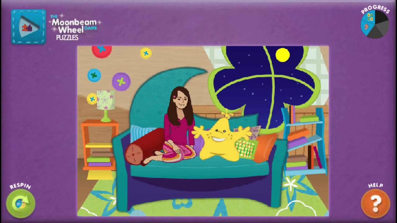 Good Night Show Moonbeam Wheel Cartoon Animation Sprout PBS Kids Game Play Walkthrough