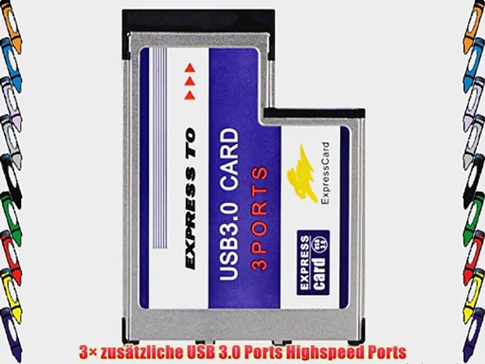DONZO BC718 Express Card zu 3 Port USB 2.0 54 mm Adapter mit FL1100 Chipsatz
