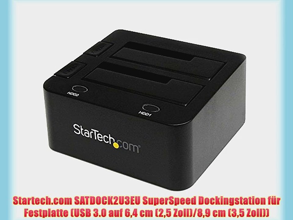 Startech.com SATDOCK2U3EU SuperSpeed Dockingstation f?r Festplatte (USB 3.0 auf 64 cm (25 Zoll)/89