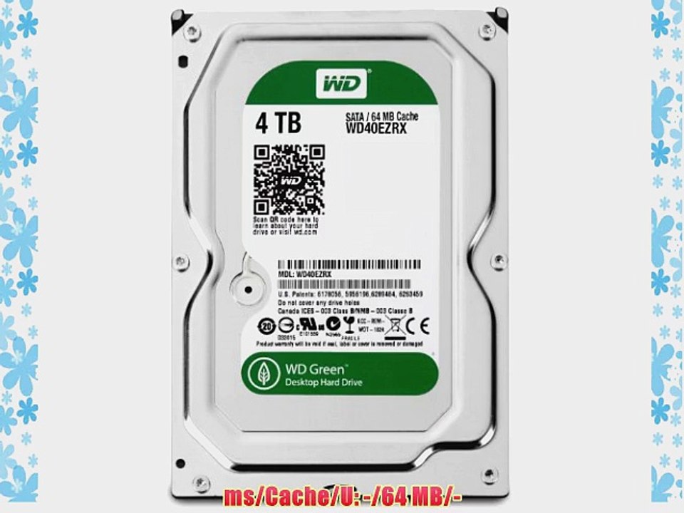 Western Digital WD40EZRX Caviar Green interne-Festplatte 4TB (89 cm (35 Zoll) 64MB Cache SATA