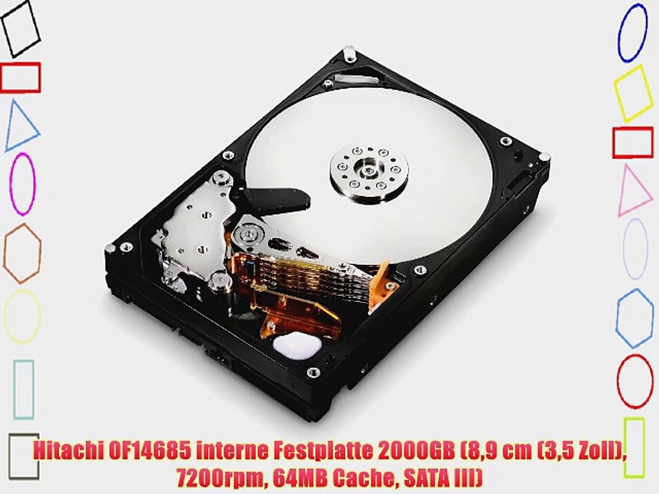 Hitachi 0F14685 interne Festplatte 2000GB (89 cm (35 Zoll) 7200rpm 64MB Cache SATA III)