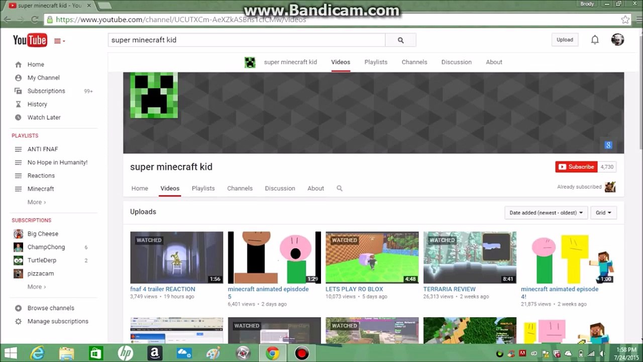My Reaction to super minecraft kid