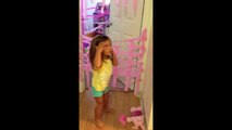 Little girl's epic birthday entrance