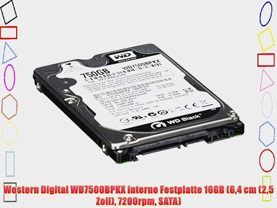Western Digital WD7500BPKX interne Festplatte 16GB (64 cm (25 Zoll) 7200rpm SATA)