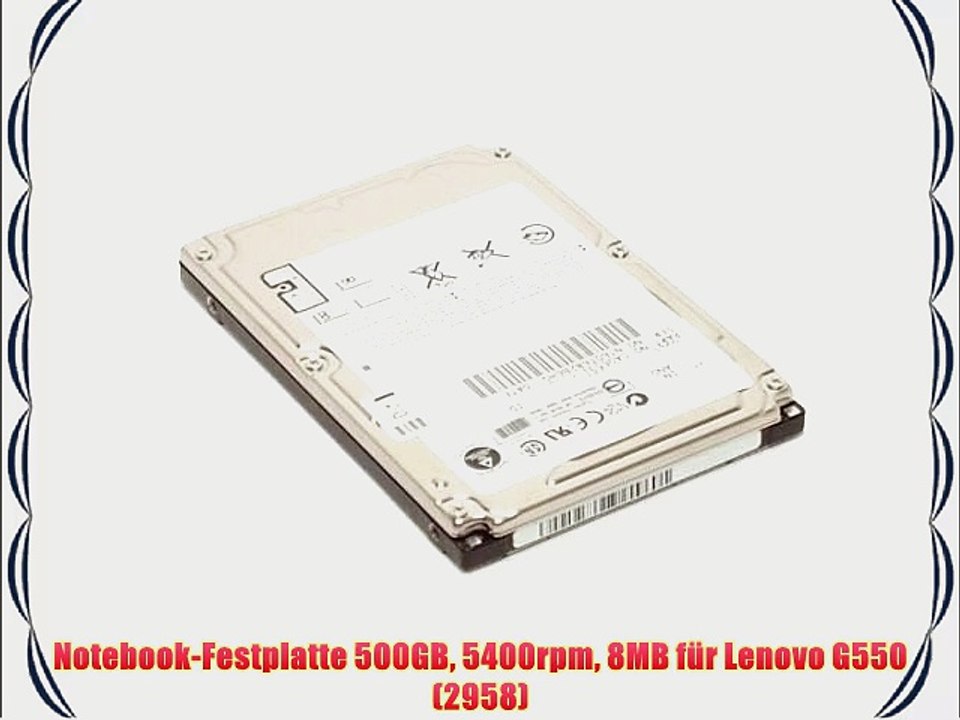 Notebook-Festplatte 500GB 5400rpm 8MB f?r Lenovo G550 (2958)