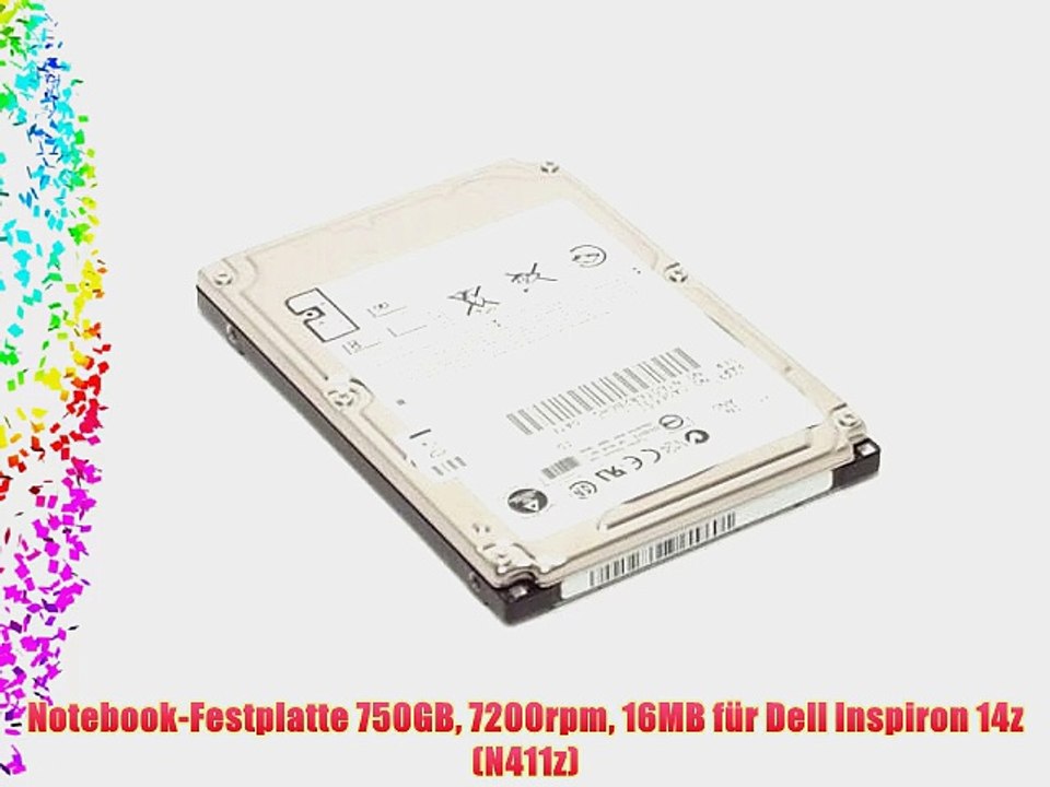 Notebook-Festplatte 750GB 7200rpm 16MB f?r Dell Inspiron 14z (N411z)