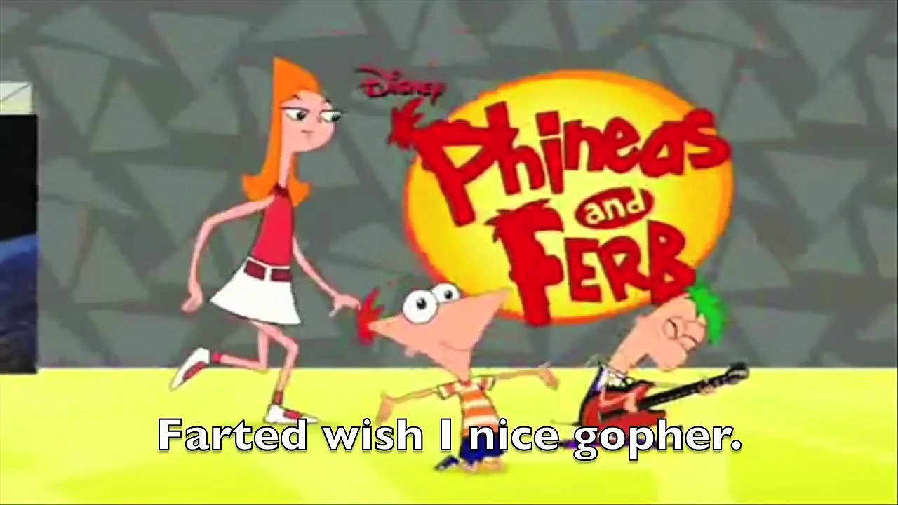 Phineas and Ferb theme song backwards with lyrics HD