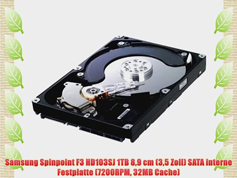 Samsung Spinpoint F3 HD103SJ 1TB 89 cm (35 Zoll) SATA interne Festplatte (7200RPM 32MB Cache)