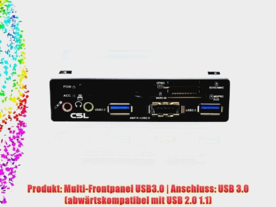 CSL - 35 All in One USB 3.0 (Super Speed)HUB USB 2.0  Cardreader (Kartenleser)   eSATA / Multifunktionspanel
