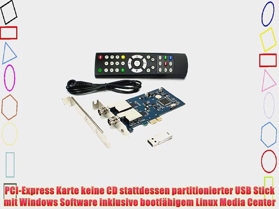 DVBSky T982 PCIe Karte (Low Profile) mit 2x DVB-T2 / DVB-C Tuner (Dual Twin Tuner) keine CD