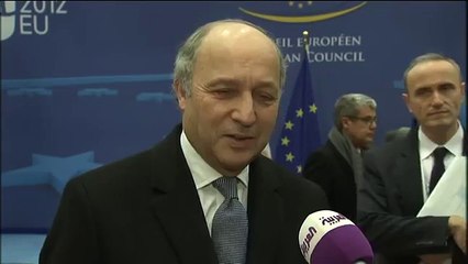 Syrie : interview de Laurent Fabius à Bruxelles (10.12.12)