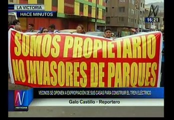 Vecinos de Av. 28 de Julio protestan por Línea 2 del Metro