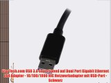 StarTech.com USB 3.0 SuperSpeed auf Dual Port Gigabit Ethernet LAN Adapter - 10/100/1000 NIC