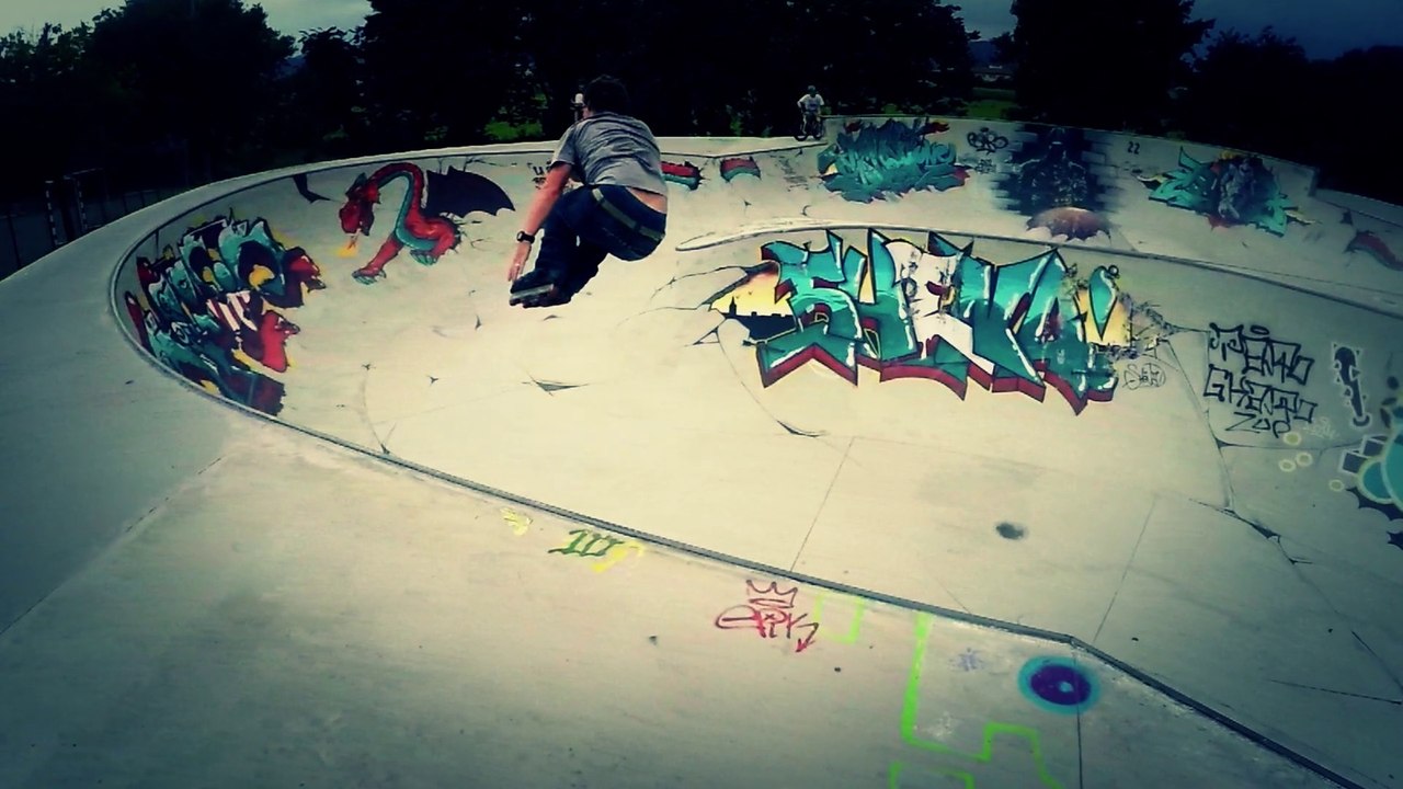 bowl skate park roller bike  hero 4 Black 120 240  fps twixtor Dji phantom 2 Zenmuse H4-3D