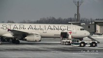 旭川空港、冬。　Asiana Airlines Airbus A321-200 HL7730　スタアラ特別塗装機