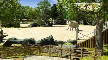 ZOO Praha - vizualizace výběhu slonů a hrochů - created by CTECH s.r.o. (C)
