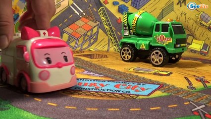 Мультики про Машинки Скорая Помощь лечит Бетономешалку и Экскаватор Город машинок - Тики Таки
