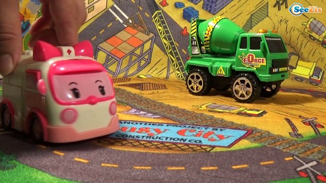 Мультики про Машинки Скорая Помощь лечит Бетономешалку и Экскаватор Город машинок - Тики Таки