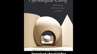 Psychological Testing Principles Applications And Issues EBOOK (PDF) REVIEW